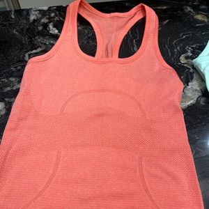 Lululemon Pinky Orange swiftly tech tank top